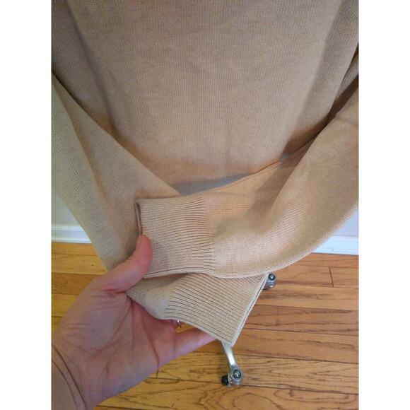 FYNCH-HATTON SUPERSOFT COTTON Men's L V Neck Tan Sweater Jumper - Picture 8 of 12